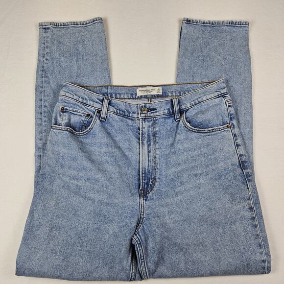 Abercrombie Fitch Jeans 90s Slim Straight Ultra High Rise Blue Women Size 31/12 - Picture 5 of 15